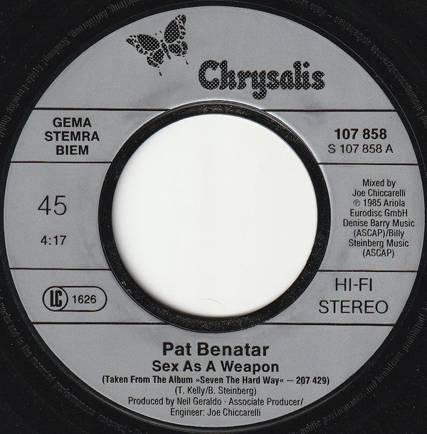 Pat Benatar : Sex As A Weapon (7", Single)