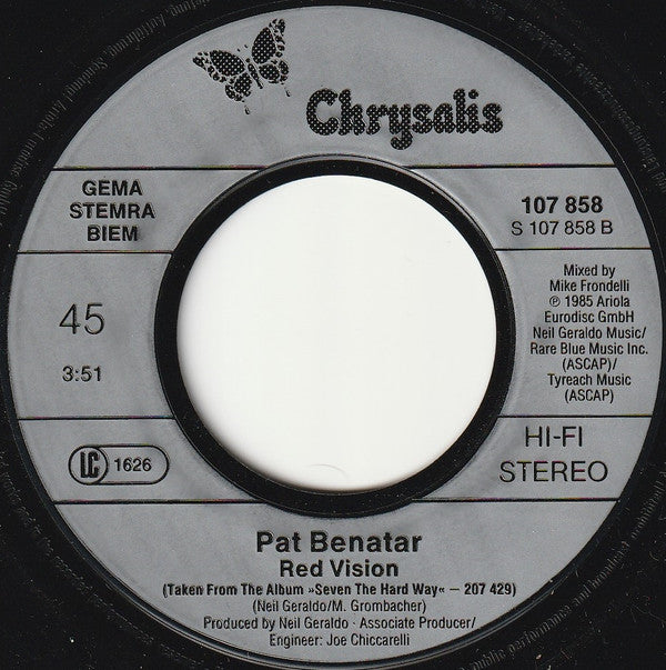 Pat Benatar : Sex As A Weapon (7", Single)