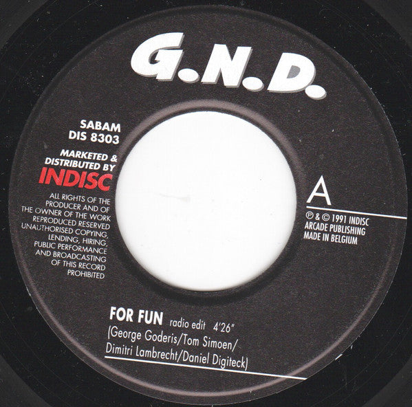 G.N.D. : For Fun (7", Single)