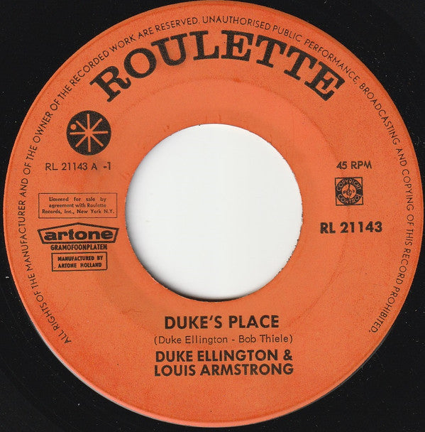 Louis Armstrong & Duke Ellington : Duke's Place (7", Single, Ora)