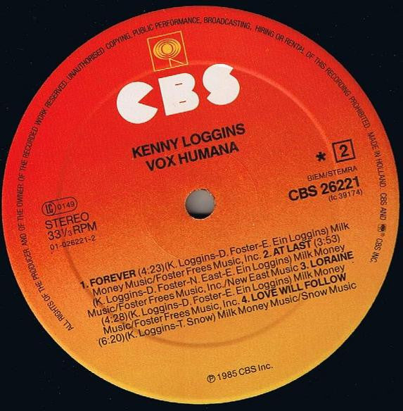 Kenny Loggins : Vox Humana (LP, Album, Sun)