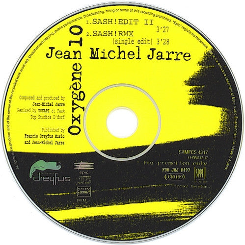 Jean-Michel Jarre : Oxygène 10 (CD, Single, Promo)