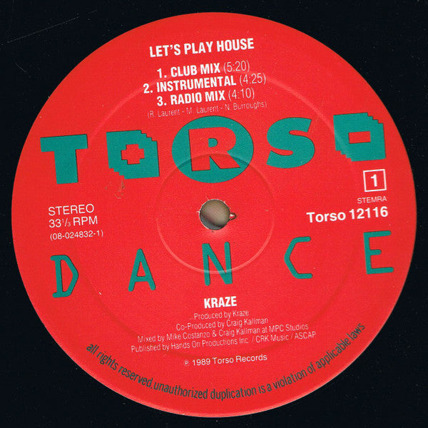 Kraze : Let's Play House (12")