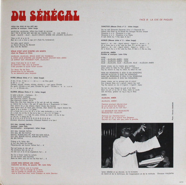 Julien Jouga : Choeurs Et Rythmes Du Sénégal (LP)