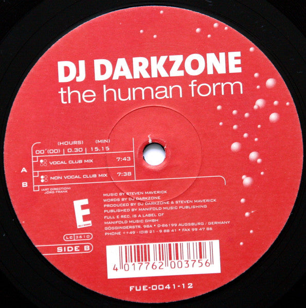 DJ Darkzone : The Human Form (12")