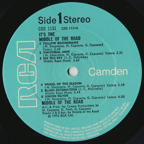 Middle Of The Road : It's The Middle Of The Road (LP, Comp)