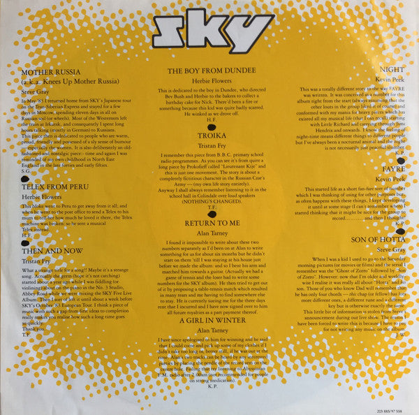 Sky (4) : "Cadmium..." (LP, Album)