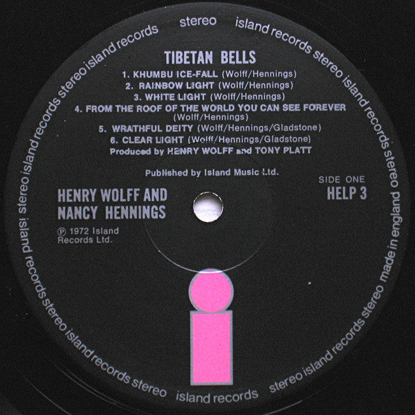 Henry Wolff, Nancy Hennings* With Drew Gladstone : Tibetan Bells (LP, Album)