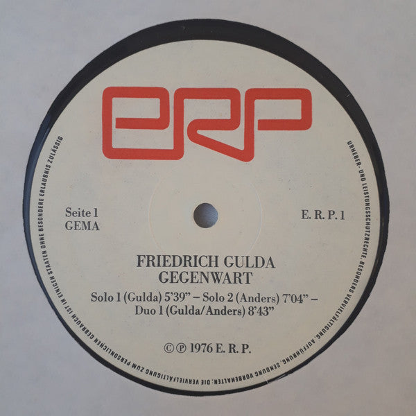Friedrich Gulda : Gegenwart (LP, Album)
