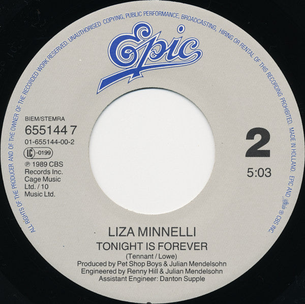 Liza Minnelli : Losing My Mind (7", Single)