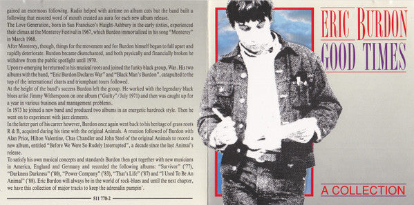 Eric Burdon : Good Times (CD, Comp)