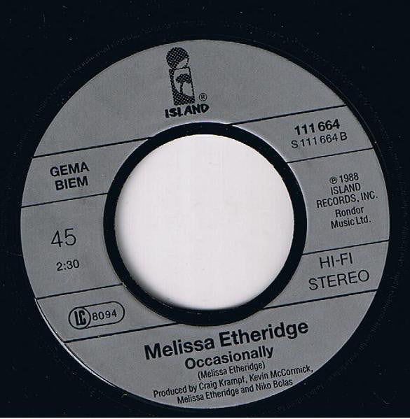 Melissa Etheridge : Bring Me Some Water (7", Single)