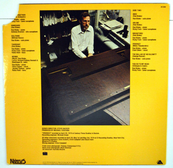 Ran Blake : Rapport (LP, Album)