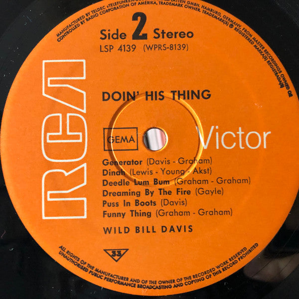 Wild Bill Davis : Doin' His Thing (LP, Album)