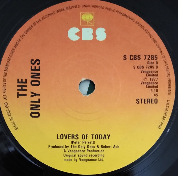 The Only Ones : Out There In The Night (7", Single)