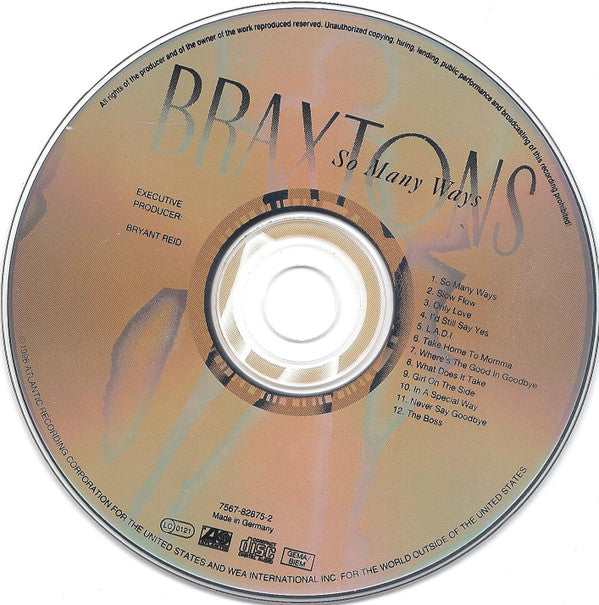 The Braxtons : So Many Ways (CD, Album)