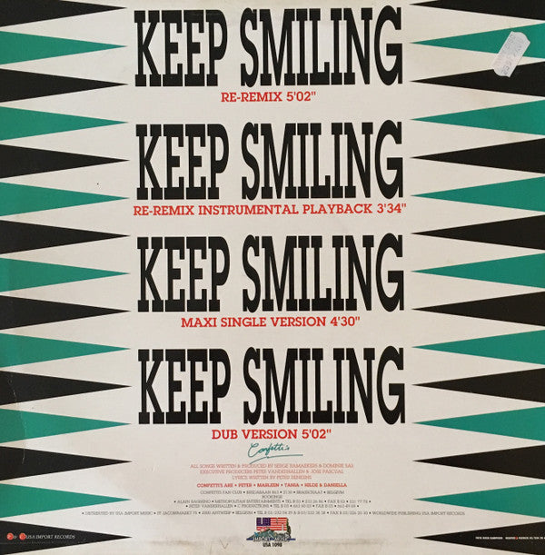 Confetti's : Keep Smiling (12")