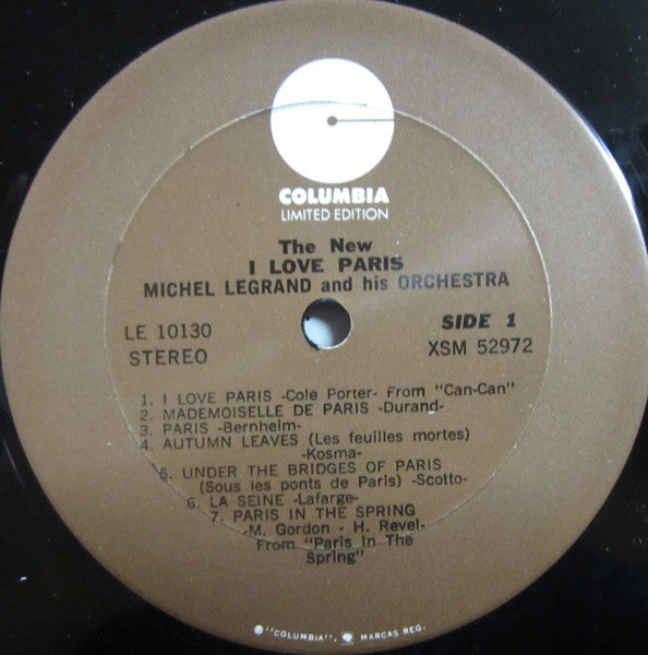 Michel Legrand And His Orchestra* : The New I Love Paris (LP, RE)
