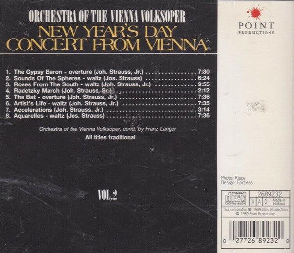 Wiener Volksopernorchester, Franz Langer : New Year's Day Concert From Vienna Vol. 2 (CD)