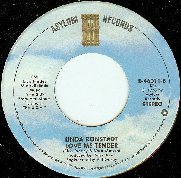 Linda Ronstadt : Just One Look / Love Me Tender (7")
