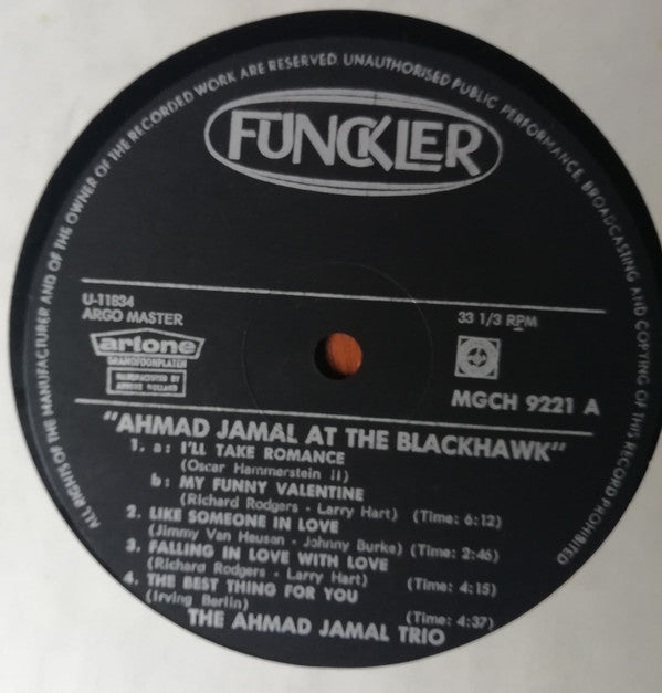 Ahmad Jamal : Ahmad Jamal At The Blackhawk (LP, Ope)