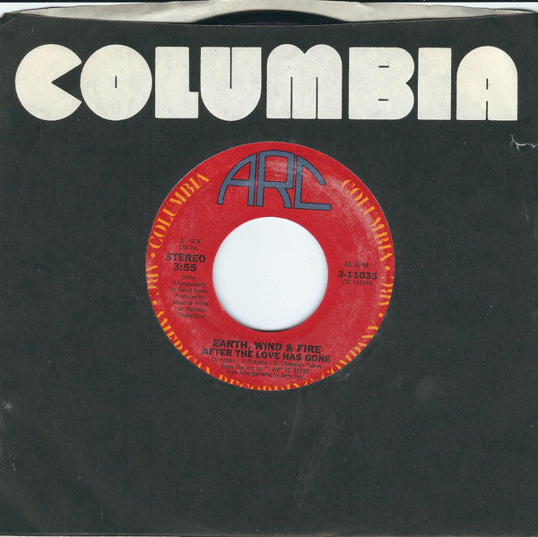 Earth, Wind & Fire : After The Love Has Gone (7", Single, Styrene, Ter)