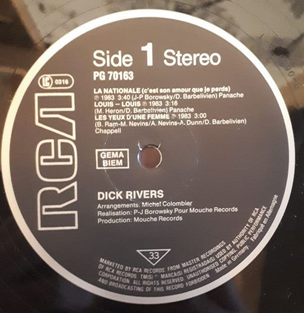 Dick Rivers : Rock 'n' Roll Poète (LP, MiniAlbum)