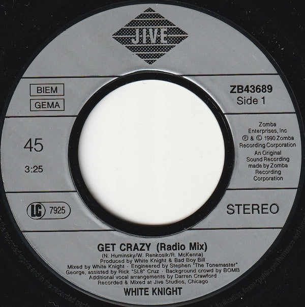 White Knight : Get Grazy (7", Single)