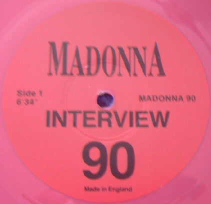Madonna : Interview 90 (7", Shape, Unofficial, Pin)