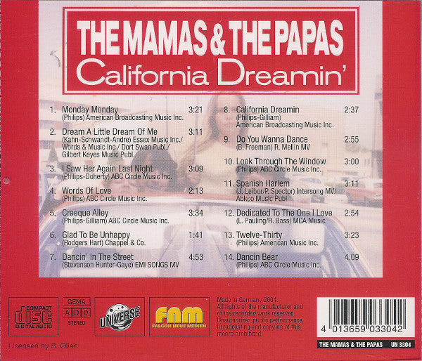 The Mamas & The Papas : California Dreamin' (CD, Comp)