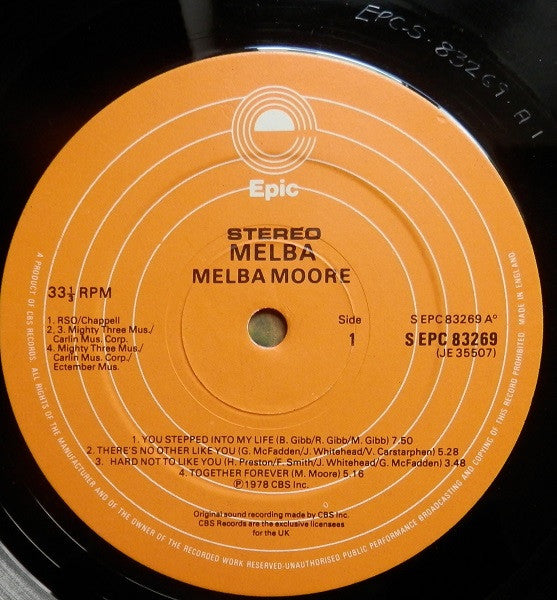 Melba Moore : Melba (LP, Album)