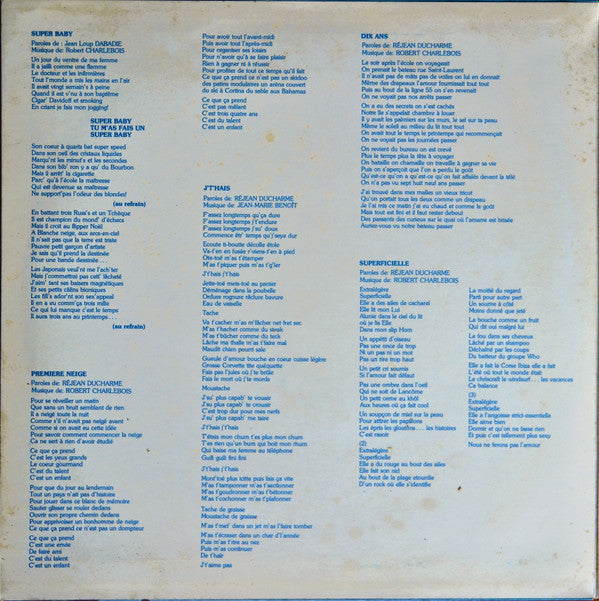 Robert Charlebois : Solide (LP, Album, Gat)