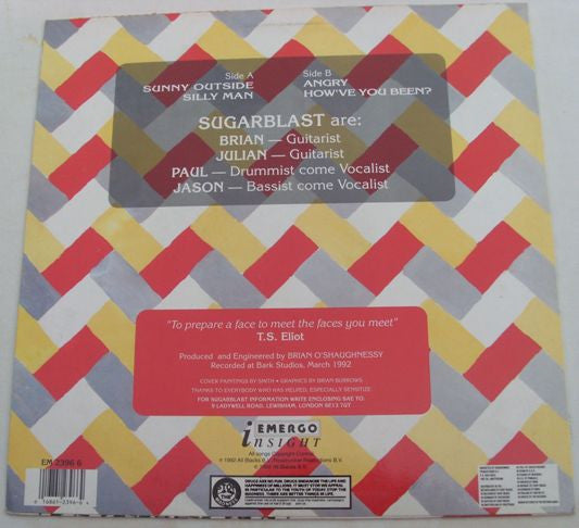 Sugarblast : Sunny Outside (12", EP)