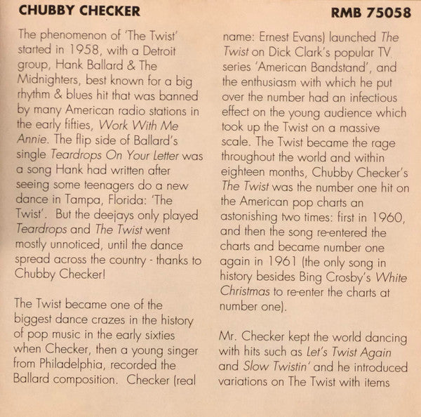 Chubby Checker : Let's Twist Again (20 Twist & Limbo Hits) (CD, Comp)