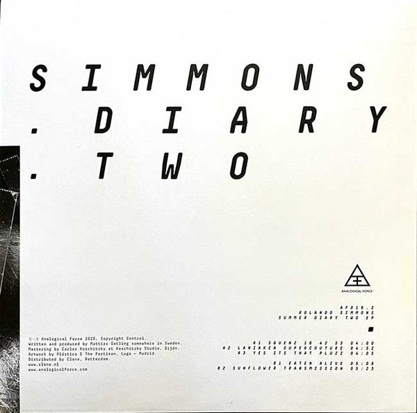 Rolando Simmons : Summer Diary Two EP (12", EP)