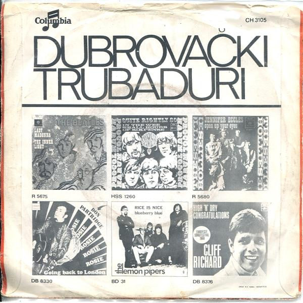 Dubrovački Trubaduri : Jedan Dan (7", Single)