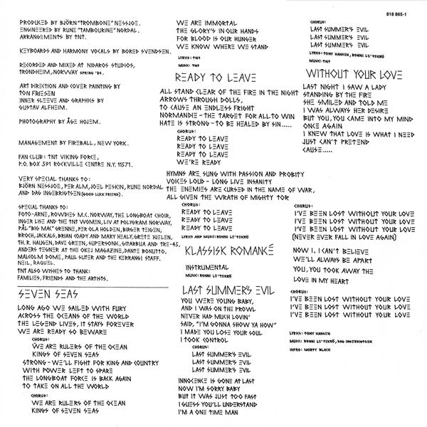 TNT (15) : Knights Of The New Thunder (LP, Album)