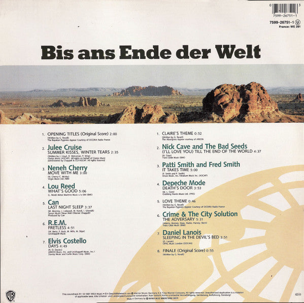 Various : Bis Ans Ende Der Welt (Original Filmmusik) (LP, Album)