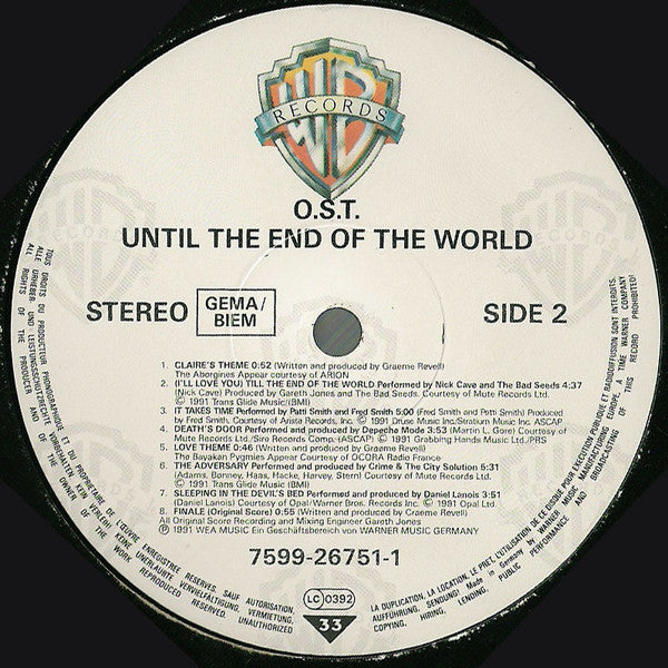 Various : Bis Ans Ende Der Welt (Original Filmmusik) (LP, Album)