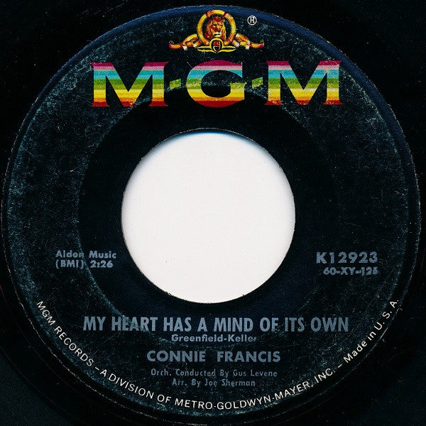 Connie Francis : My Heart Has A Mind Of Its Own (7")