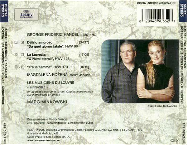 Georg Friedrich Händel - Magdalena Kožená, Les Musiciens Du Louvre, Marc Minkowski : Italian Cantatas (CD, Album)