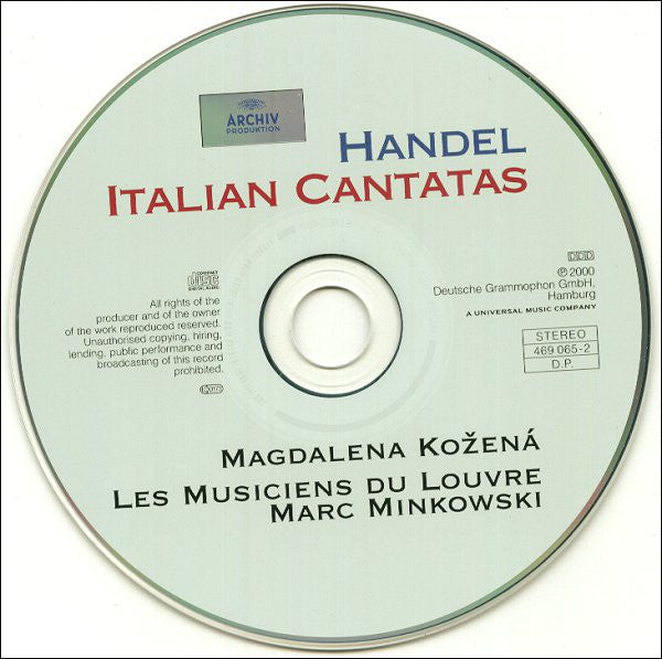 Georg Friedrich Händel - Magdalena Kožená, Les Musiciens Du Louvre, Marc Minkowski : Italian Cantatas (CD, Album)