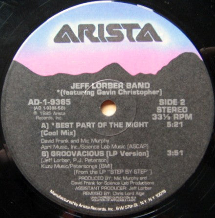 Jeff Lorber Band* : Best Part Of The Night (12")