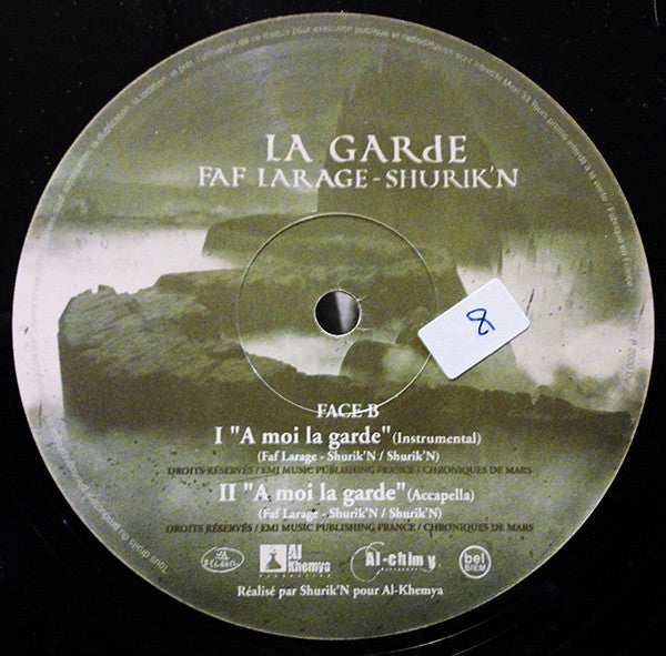 Faf Larage - Shurik'n : A Moi La Garde (12", Promo)