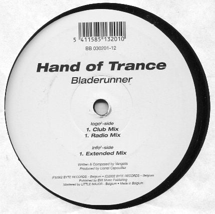 Hand Of Trance : Bladerunner (12")