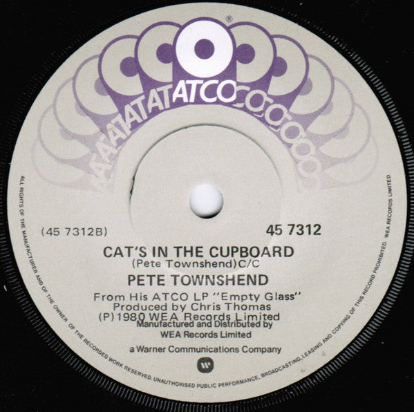 Pete Townshend : A Little Is Enough (7", Single)