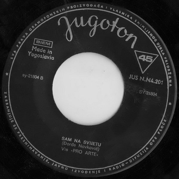 Pro Arte (2) : Elena / Sam Na Svijetu (7", Single)