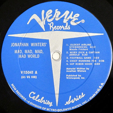 Jonathan Winters : Jonathan Winters' Mad, Mad, Mad, Mad World (LP, Album, Comp, Mono)