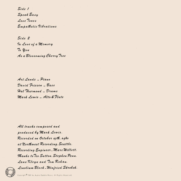 Mark Lewis (9) : Person To Person (LP, Album)