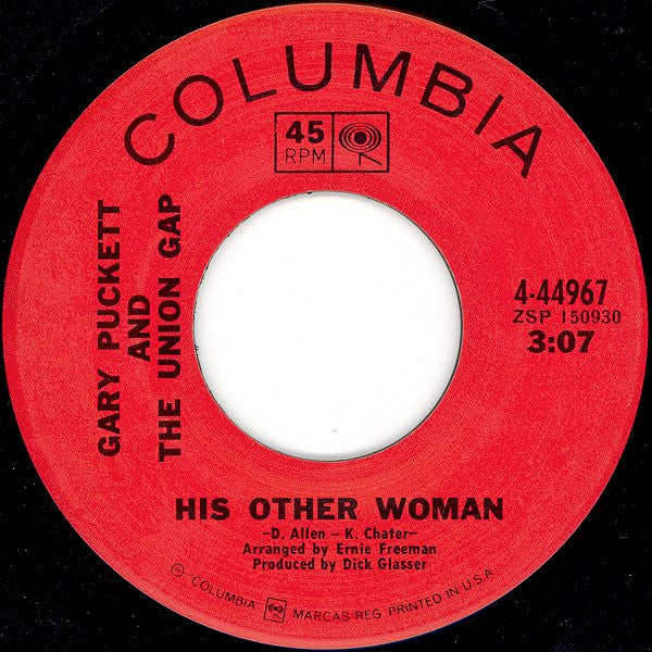 Gary Puckett & The Union Gap : This Girl Is A Woman Now (7", Single, San)